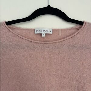 White + Warren Blush Knit Top
